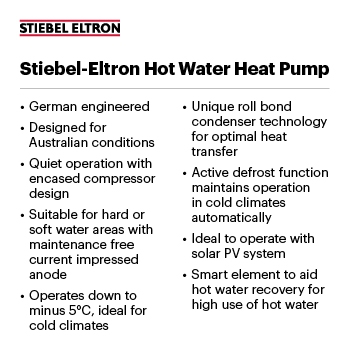 stiebel eltron hot water heat pump info
