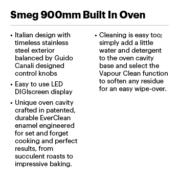Smeg 900mm built in oven info