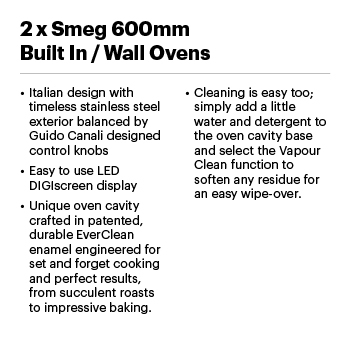 2 Smeg 600mm wall ovens info